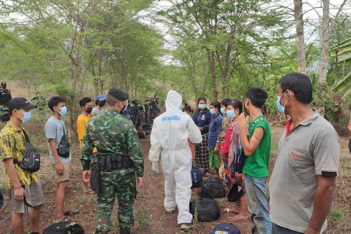 169 người di cư bất hợp pháp, 4 hướng dẫn viên bị bắt ở Kanchanaburi