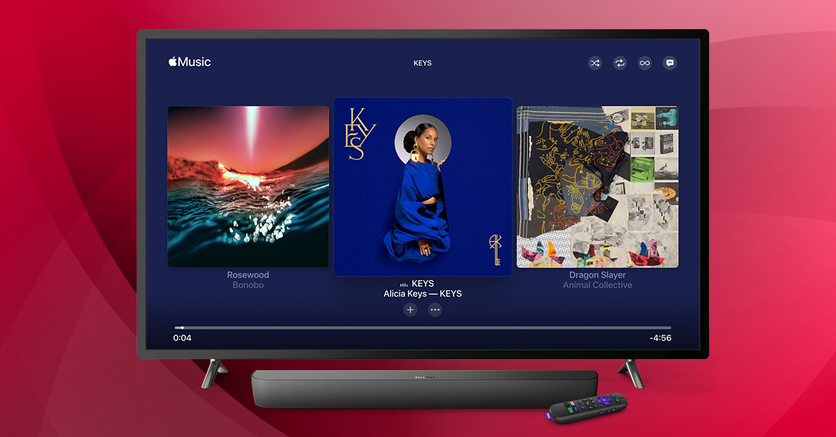 Apple Music xuất hiện trên các thiết bị phát trực tuyến Roku, TV thông minh và loa